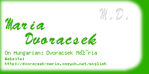 maria dvoracsek business card
